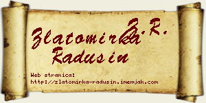 Zlatomirka Radusin vizit kartica